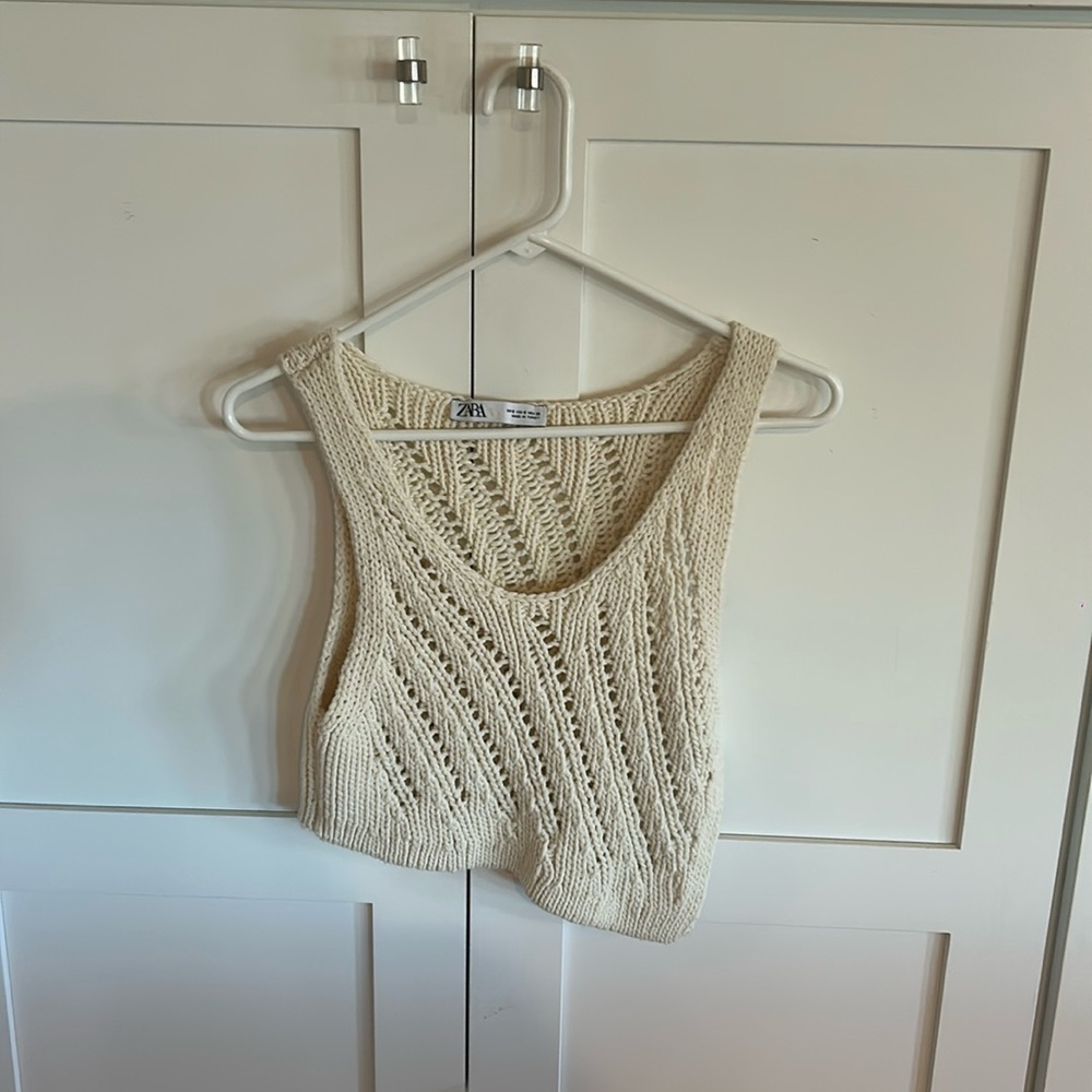 Crochet tank- lightly worn